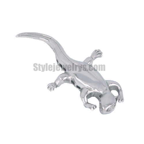 Stainless Steel jewelry pendant Lucky Lizard Invisible Bail Pendant SWP0011 - Click Image to Close